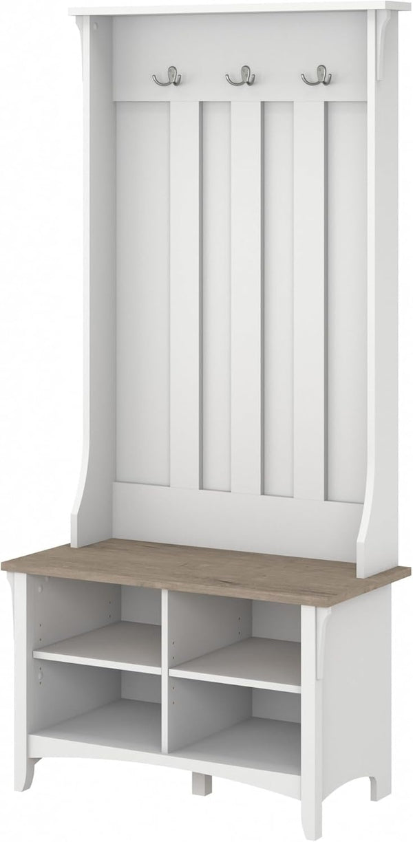 Hall Tree with Shoe Storage Bench and Cubby Organizer
