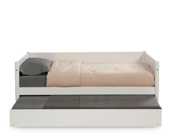 Mid-Century Modern Twin Daybed with Trundle — Solid Wood