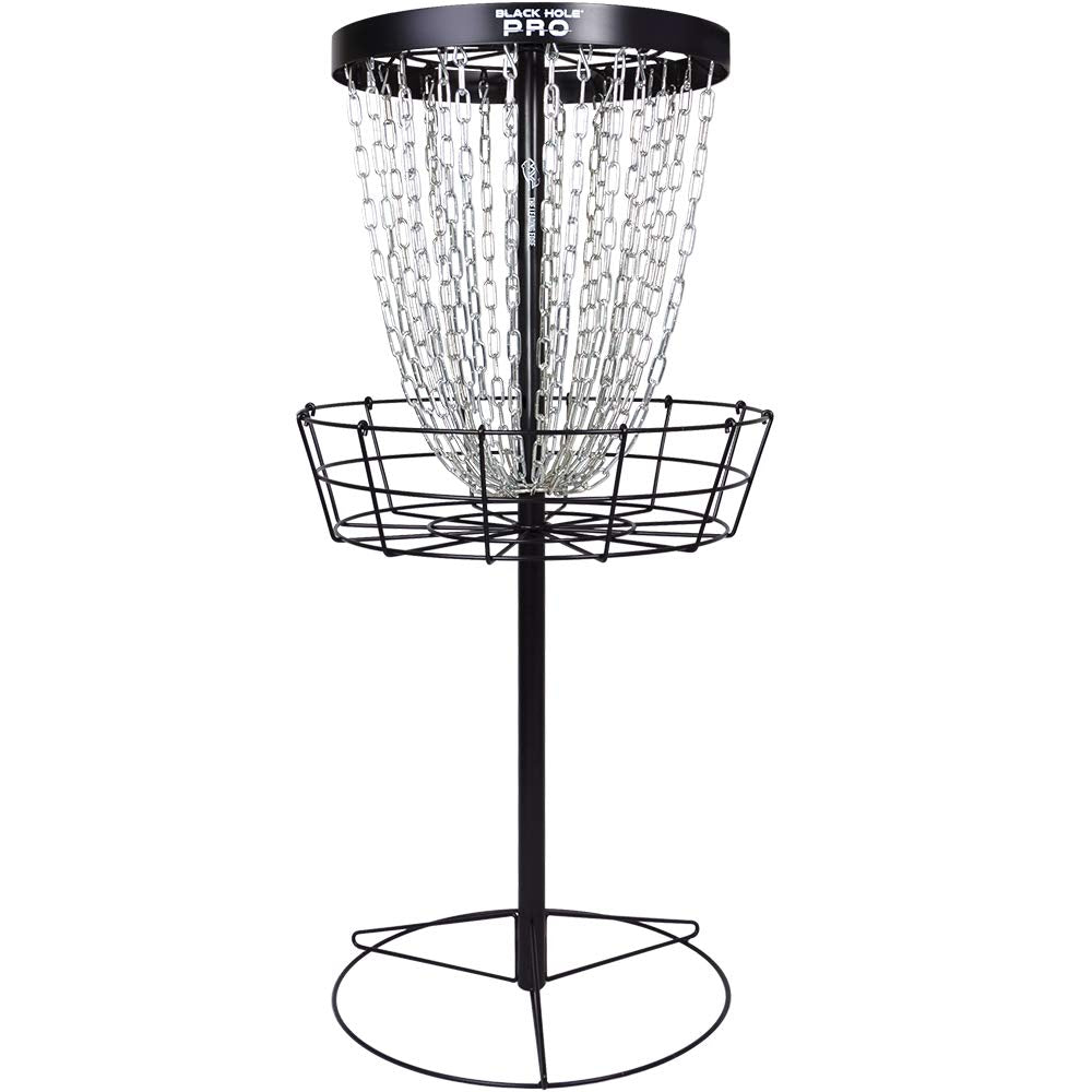 24-Chain Portable Disc Golf Basket — Black, PDGA Approved