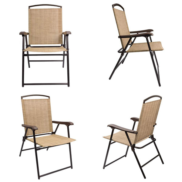 Outdoor Folding Sling Chair Set of 2