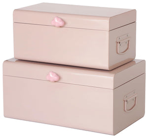 Large Decorative Storage Boxes Set of 2 with Cloud Handle