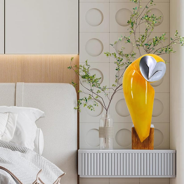 Handmade Resin Owl Statue for Home Decor