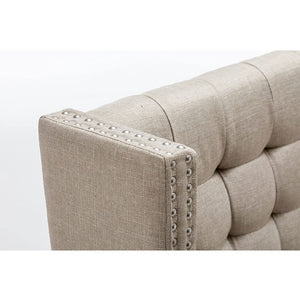 Upholstered Loveseat Bench with Back – Diamond Tufted Sofa Settee