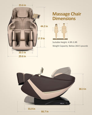 Full Body Zero Gravity Massage Chair with SL-Track, AI Control & Foot Rollers