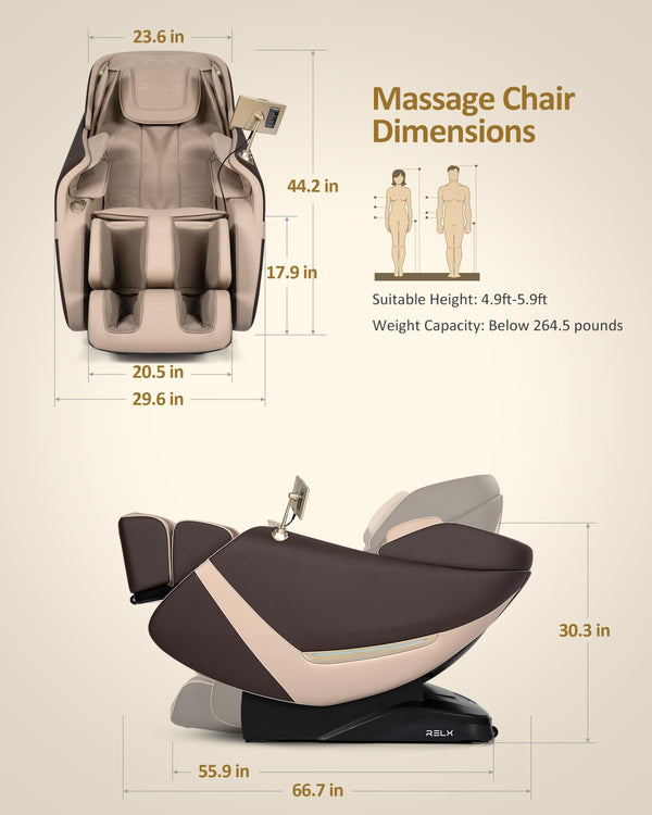 Full Body Zero Gravity Massage Chair with SL-Track, AI Control & Foot Rollers