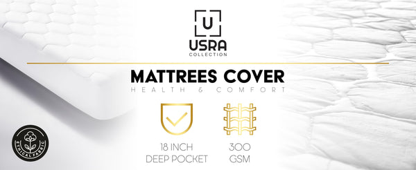 100% Cotton Quilted Mattress Topper Protector
