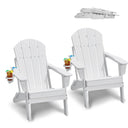 Folding Adirondack Chairs Set of 2 with Cup Holder
