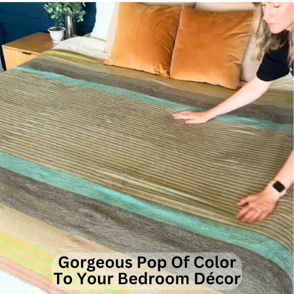 Alpaca Wool Throw Blanket – Soft, Lightweight & Hypoallergenic