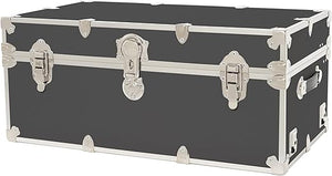 32-Inch Large Lockable Storage Trunk with Removable Wheels