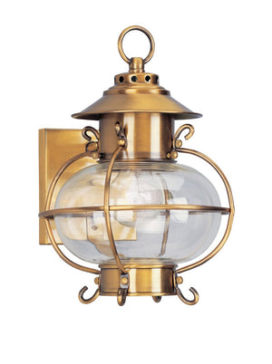 Outdoor Wall Lantern – Flemish Brass with Clear Glass