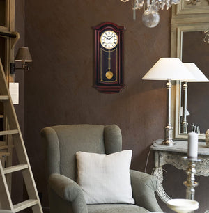 Mahogany Pendulum Wall Clock with Westminster Chime