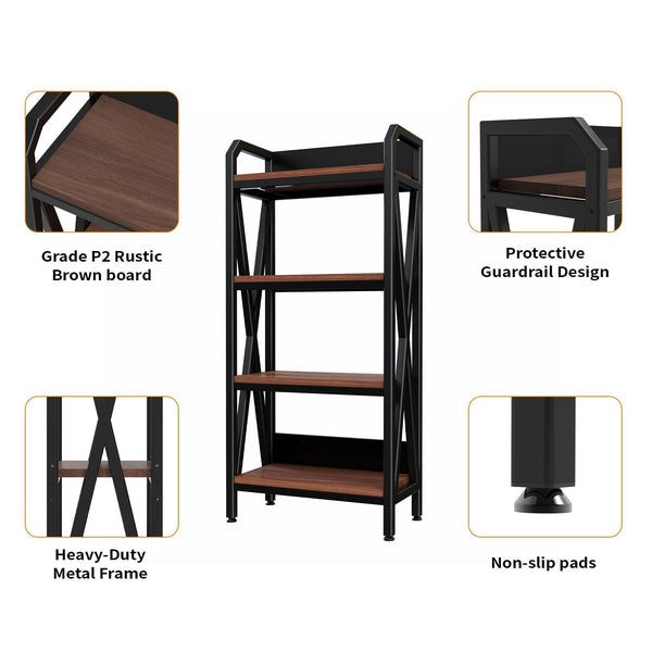 4-Tier Adjustable Baker's Rack with Metal Frame