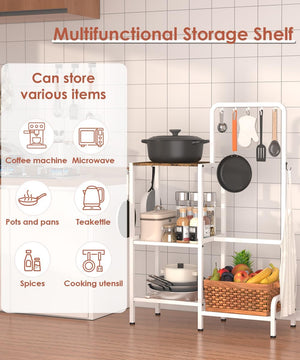 3-Tier Kitchen Baker's Rack with Microwave Stand & Coffee Bar