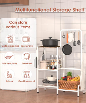 3-Tier Kitchen Baker's Rack with Microwave Stand & Coffee Bar