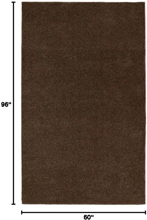 Large Rectangular Bathroom Rug – Chocolate Brown