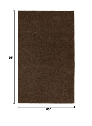 Large Rectangular Bathroom Rug – Chocolate Brown