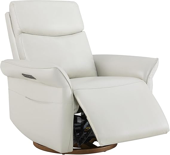 Power Recliner Swivel Glider Nursery Chair with Adjustable Headrest & Lumbar Support