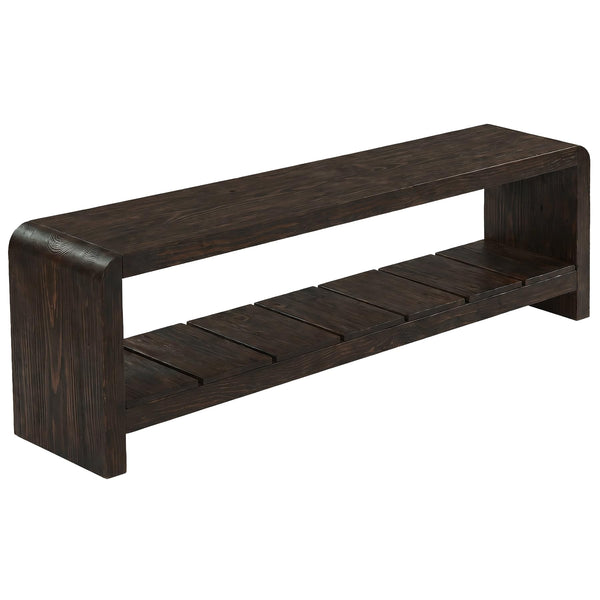 Solid Wood Entryway Bench with Shoe Storage