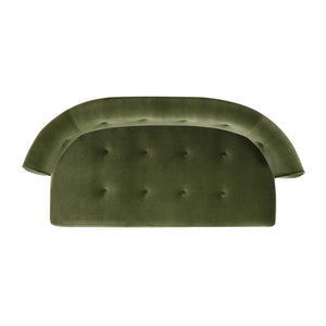 Mid-Century Upholstered Tufted Entryway Bench with Back Settee