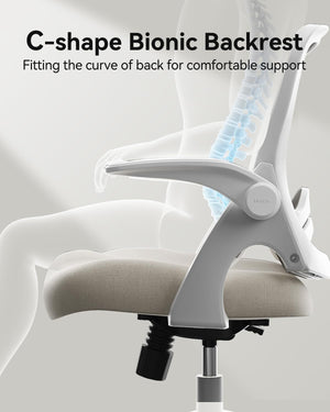 Ergonomic Office Chair with Flip-Up Armrests & Mesh Back