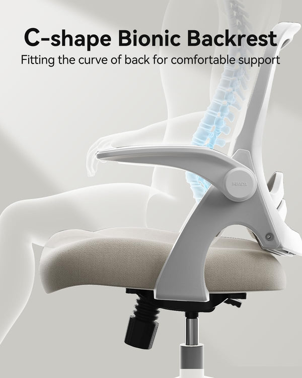 Ergonomic Office Chair with Flip-Up Armrests & Mesh Back