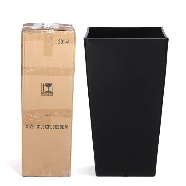 Set of 4 Tall Outdoor Planters with Drainage Hole