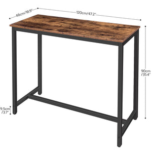 Rectangular Bar Height Table – Industrial Counter Height Dining Table