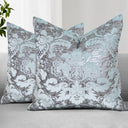 Metallic Embossed Velvet Throw Pillows with Inserts, 24x24, Set of 2