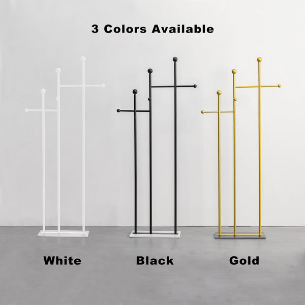 Freestanding Coat Rack with Marble Base
