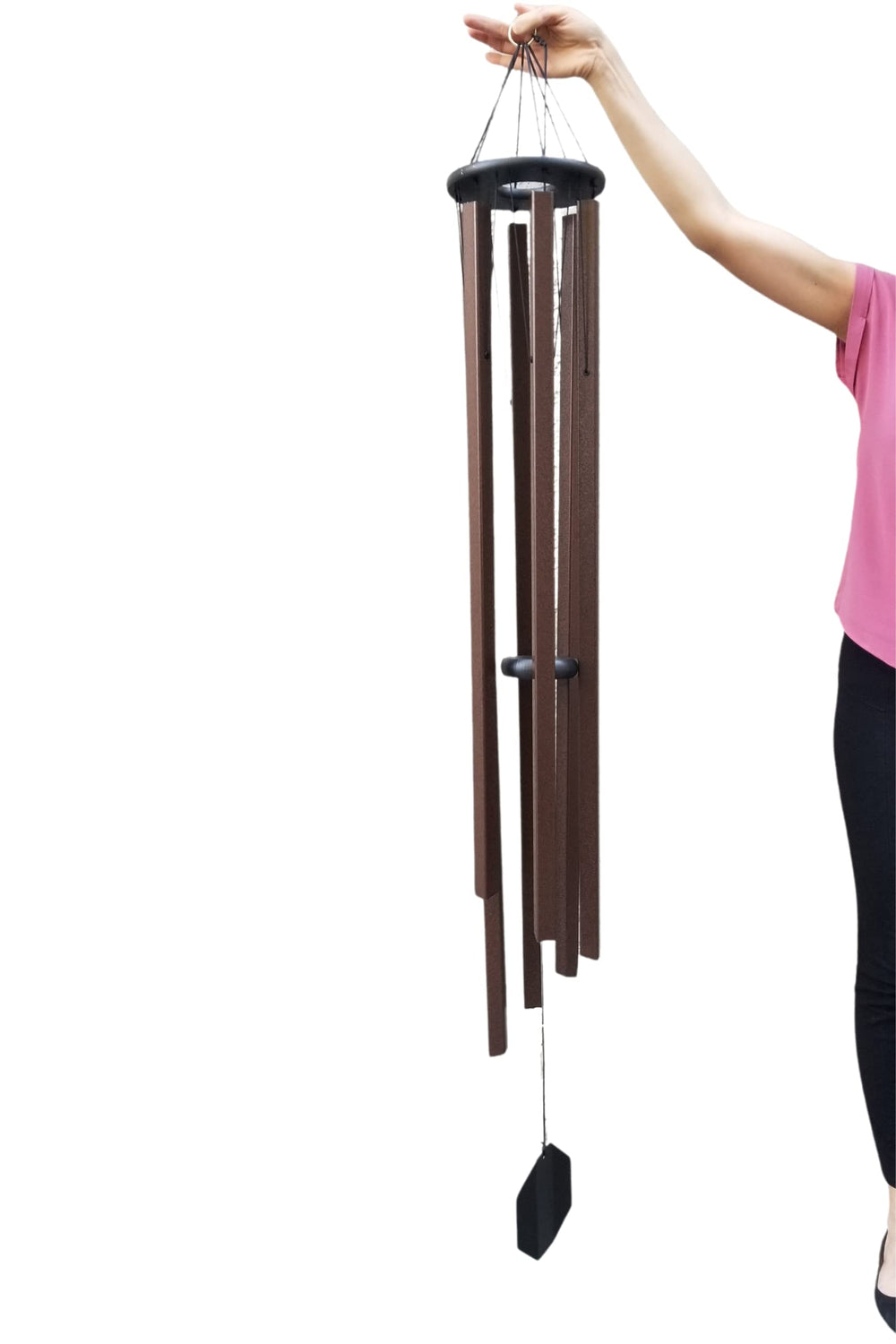 65" Large Bronze Wind Chime – Powder-Coated Aluminum Tubes