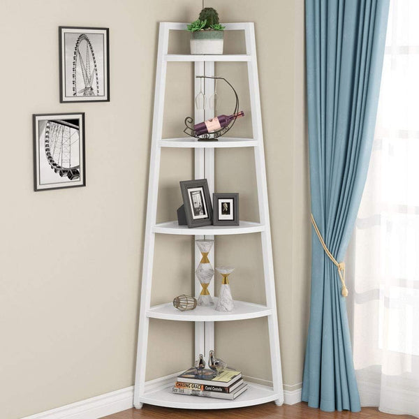 5-Tier Corner Shelf, 70" Tall