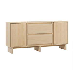 63-Inch Scandinavian Sideboard with 2 Doors & 2 Drawers