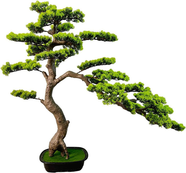 Artificial Bonsai Tree with Ceramic Pot — Indoor Faux Juniper Plant Decor