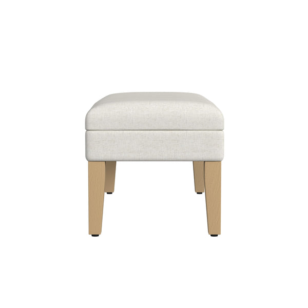 Upholstered Storage Ottoman Bench with Hinged Lid