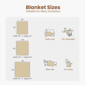 Cream White Faux Rabbit Fur Throw Blanket