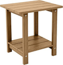 Melucivi Weather Resistant Outdoor Side Table, Double Small Adirondack Side Table for Adirondack Chair - Indoor Outdoor End Table, Patio Table for Pool, Deck and Porch (Black)