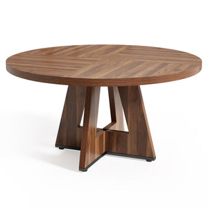 47-Inch Round Dining Table with Pedestal Base