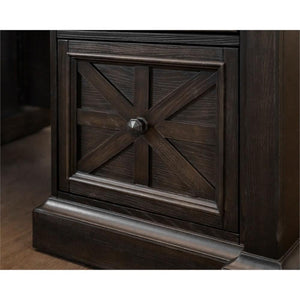 66" Wood Double Pedestal Executive Desk – Dark Brown