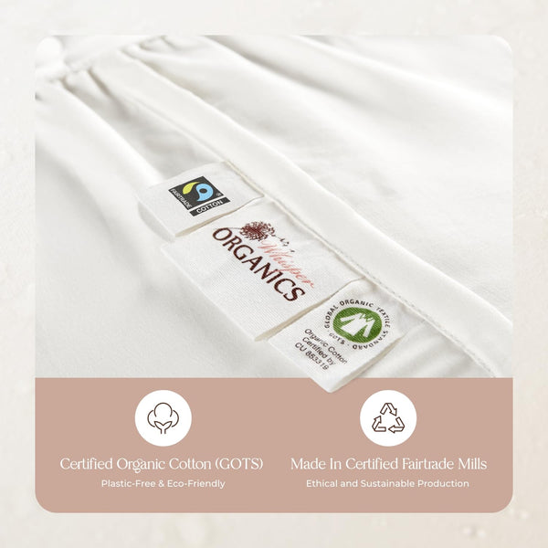 Organic Cotton Quilted Mattress Pad – 500 Thread Count, Deep Pocket