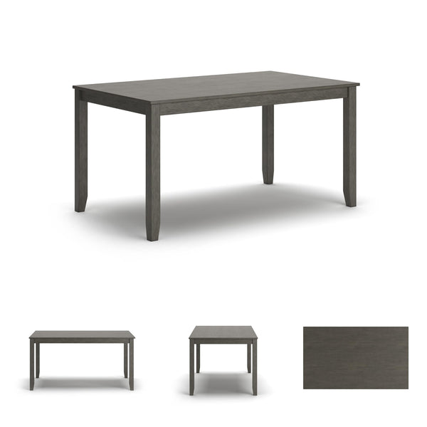7-Piece Rustic Dining Set – Rectangular Table & 6 X-Back Upholstered Chairs