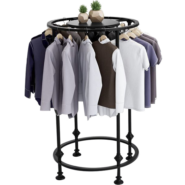 Round Rotating Garment Rack with Topper
