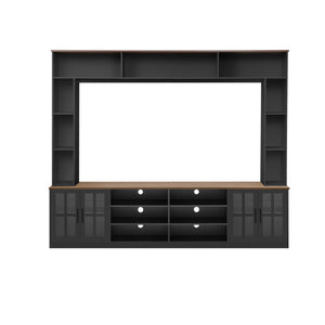 4-Piece Wall Unit Entertainment Center with Bookshelf