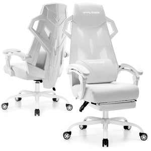 Gaming Chair with Mesh Back, Footrest & Lumbar Support