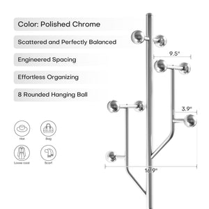 Freestanding Coat Rack with Marble Base