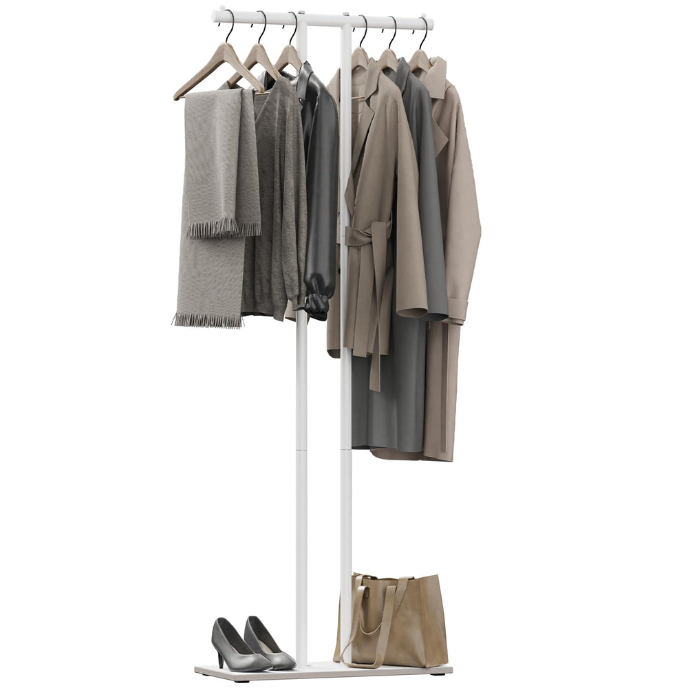Metal Coat Rack Freestanding with Rock Base