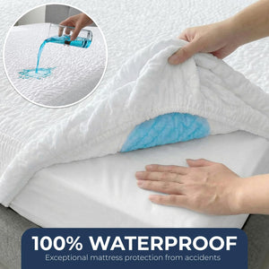 Waterproof Quilted Mattress Protector – Deep Pocket Fit, Breathable & Silent