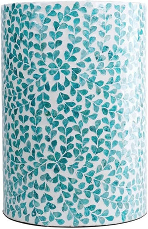 Mother of Pearl Cylinder Drum End Table