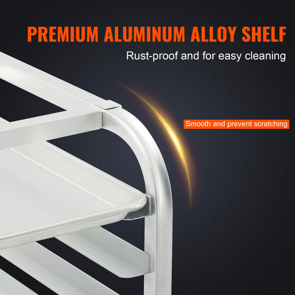 Commercial Bun Pan Rack with Brake Wheels — 10 or 20-Tier