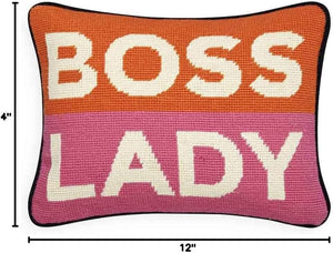 Needlepoint Throw Pillow – Boss Lady