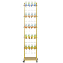 5-Tier Metal Champagne Wall Stand – 40-Glass Stemware Display Rack